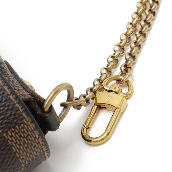 LOUIS VUITTON Damier Favorite MM Shoulder Bag Clutch Pouch N41129 - Picture 6 of 10